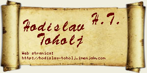Hodislav Toholj vizit kartica